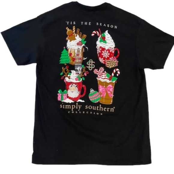 T-shirt Fille Simply Southern – Pêche – Taille L – Vintage Coton – Neuf Avec étiquettes
